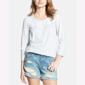 Hinge Sweetheart Yoke Heather Grey sweatshirt Tee